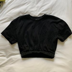 (M) Zara Black Crop Top
